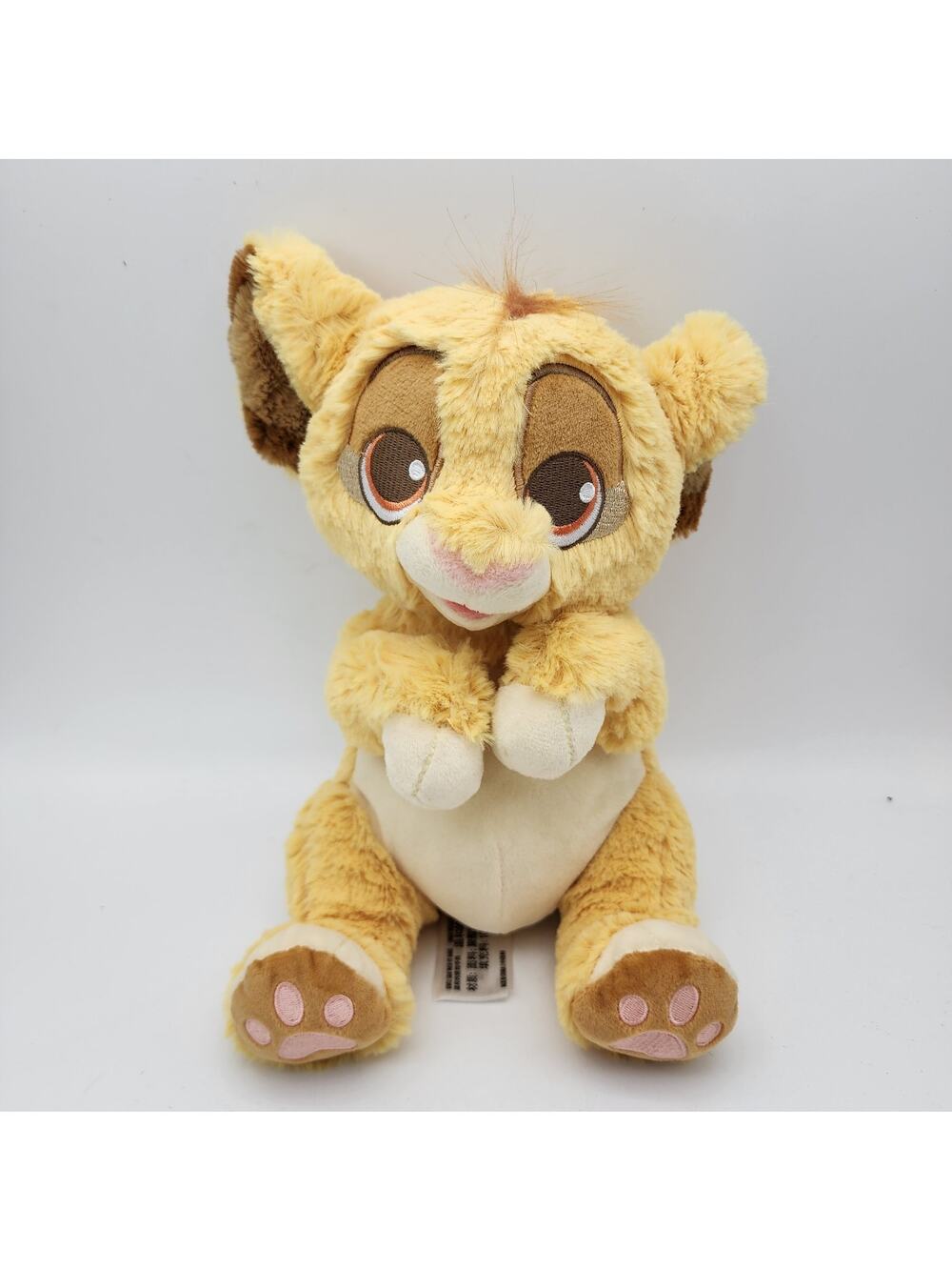 Disney Store Lion King Baby Simba Plush Stuffed Animal Toy 10” Bent Paws Sitting